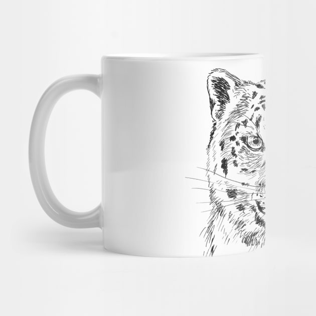 Snow Leopard Print by rachelsfinelines